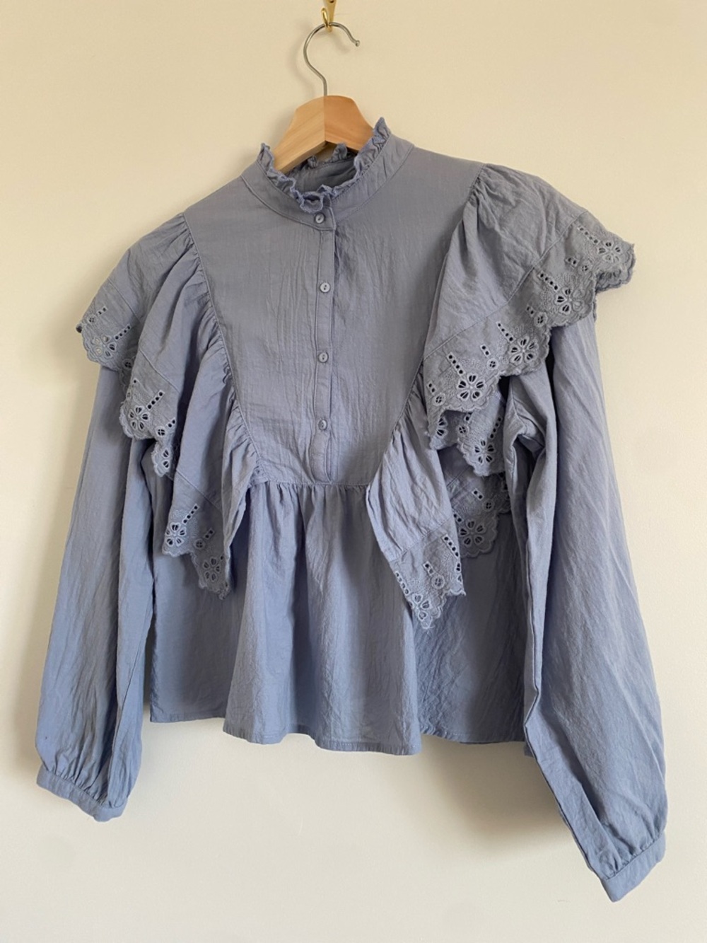 Dèluc | Ruffle Bib Blouse | Size XS - Picture 6 of 7